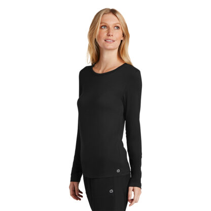 Ladies ww4029 long sleeve layer scrub tee