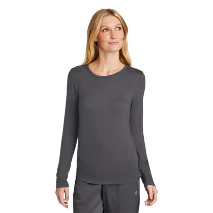 Ladies ww4029 long sleeve layer scrub tee - Image 4